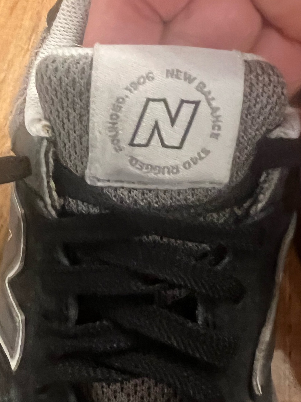 New Balance 574 Men's Gray and Black Casual Sneakers - Picture 3 of 9